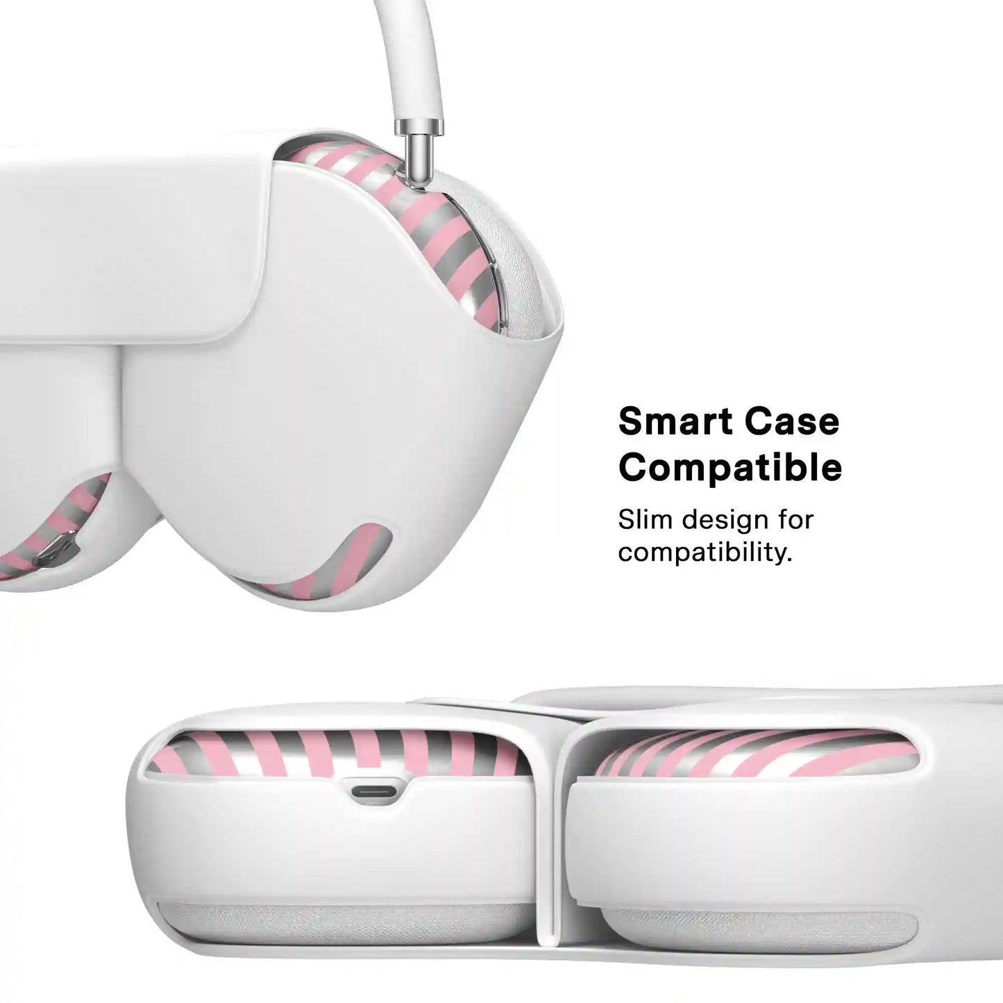 Pink Chrome Stripes AirPod Max Case