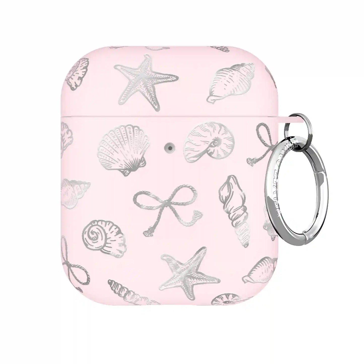 Pink Coastal Seashells AirPod Case