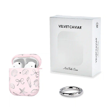 Pink Coastal Seashells AirPod Case