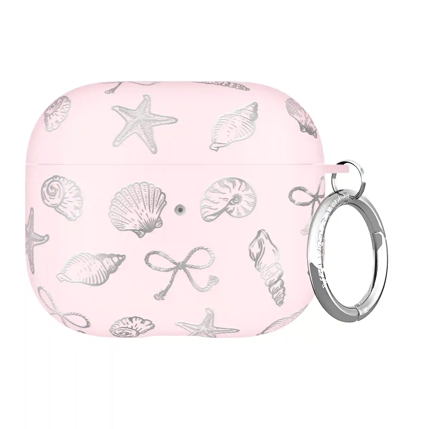 Pink Coastal Seashells AirPod Case