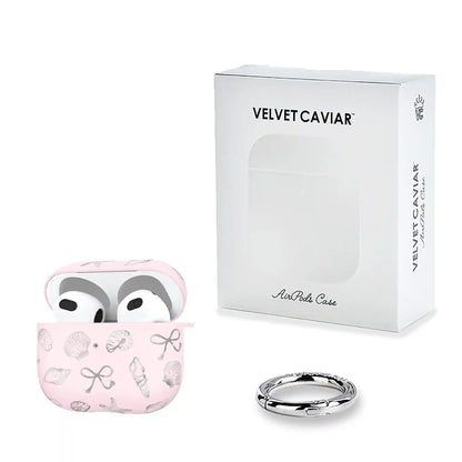 Pink Coastal Seashells AirPod Case