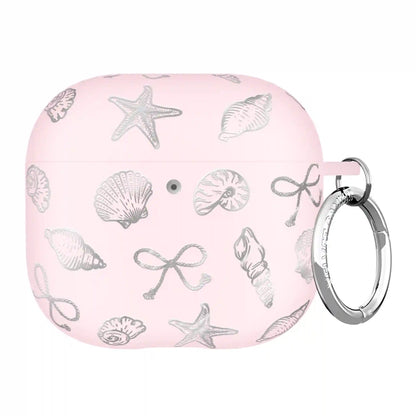 Pink Coastal Seashells AirPod Case