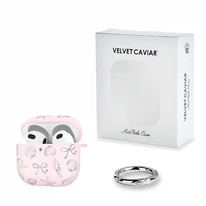 Pink Coastal Seashells AirPod Case