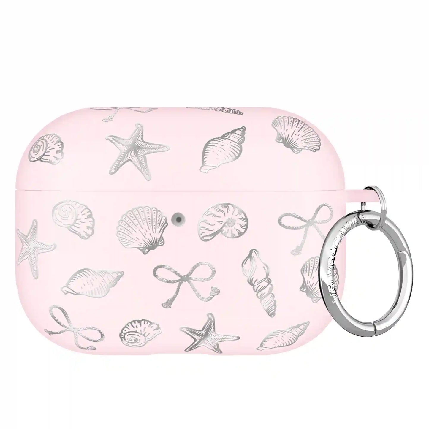 Pink Coastal Seashells AirPod Case