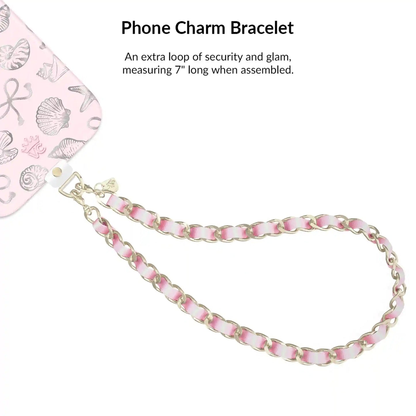 Pink Coastal Seashells iPhone Bundle Set