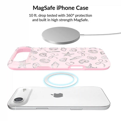 Pink Coastal Seashells iPhone Bundle Set