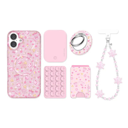 Pink Hanukkah Glitter iPhone Bundle