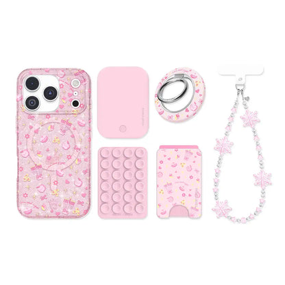 Pink Hanukkah Glitter iPhone Bundle