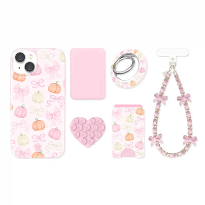 Pink Pumpkin Princess iPhone Bundle Set