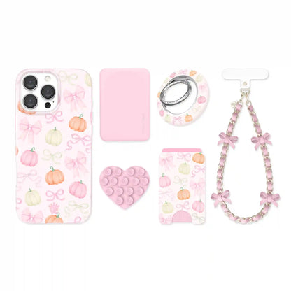 Pink Pumpkin Princess iPhone Bundle Set