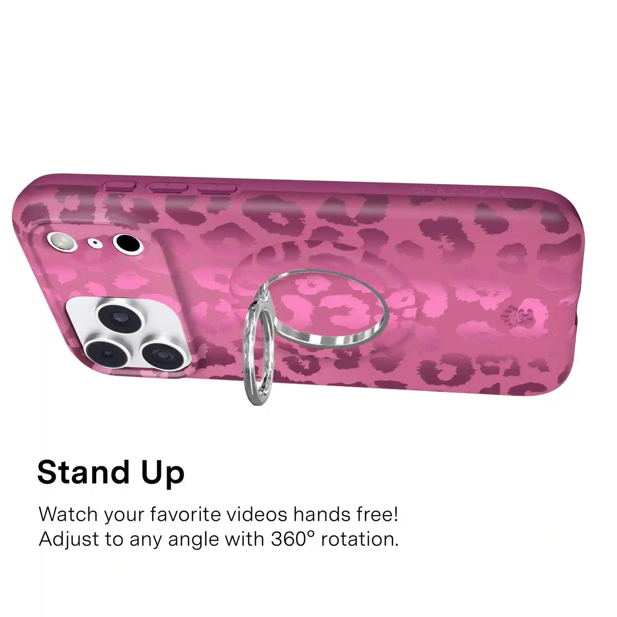 Pink Ruby Leopard MagSafe Grip Ring
