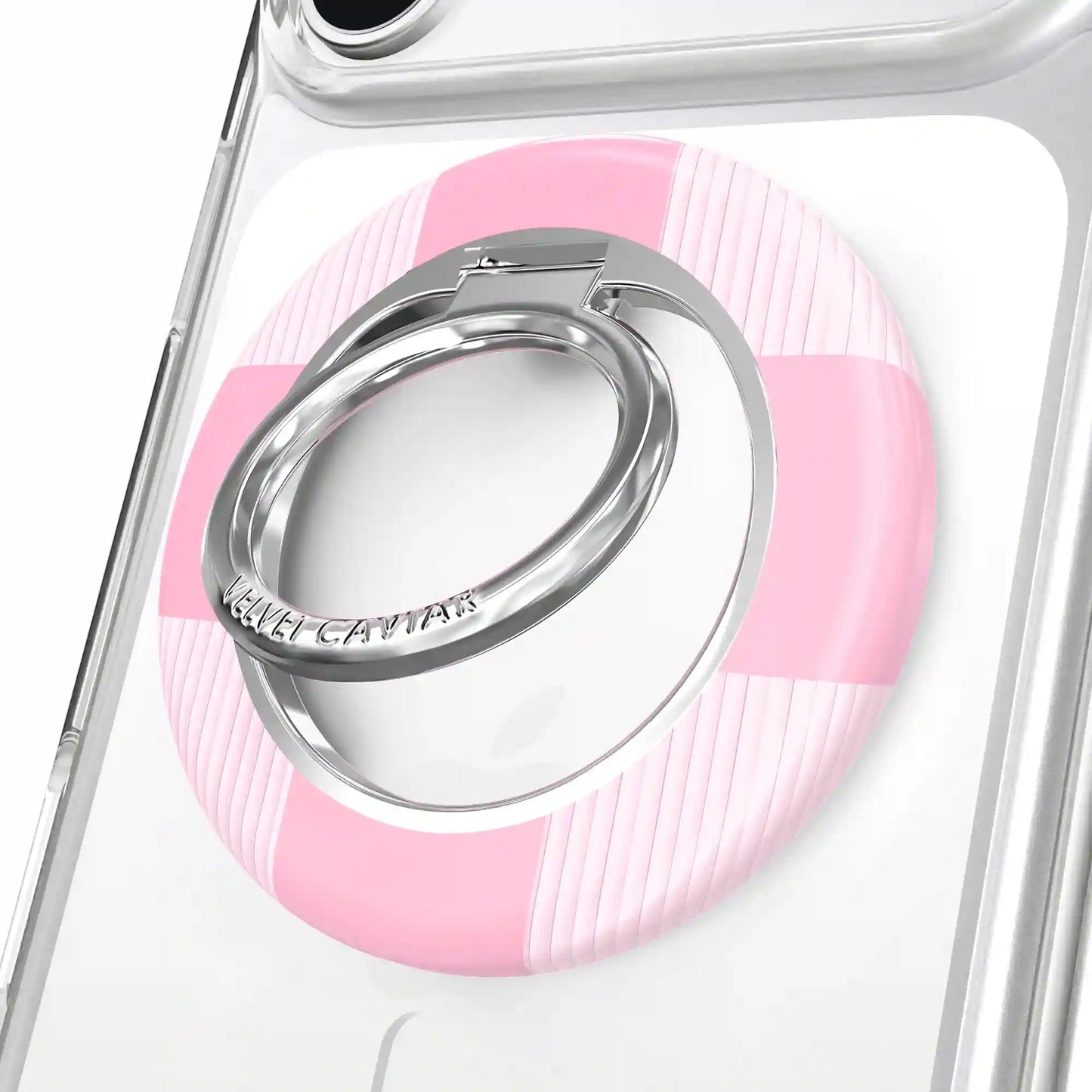 Pink Vibe Checkered MagSafe Grip Ring