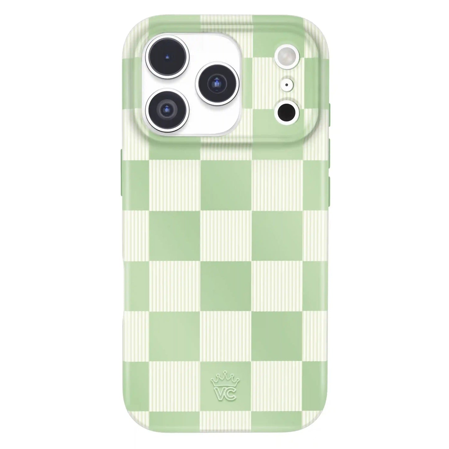 Pistachio Vibe Checkered iPhone Case