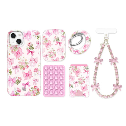 Posie Pink Bows iPhone Bundle Set