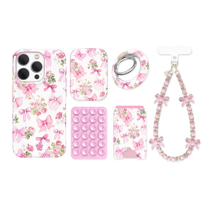 Posie Pink Bows iPhone Bundle Set