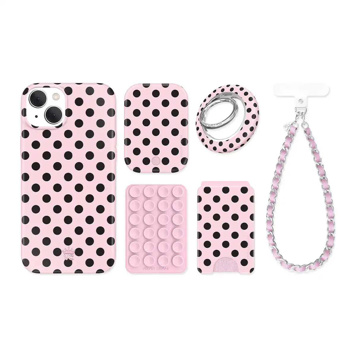 Princess Pink Polka Dot iPhone Bundle Set