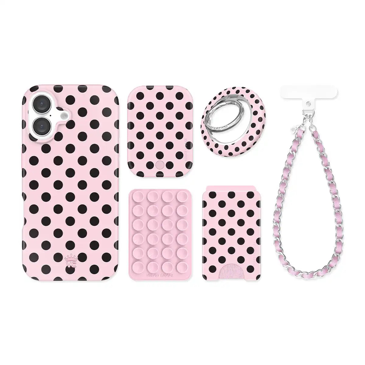Princess Pink Polka Dot iPhone Bundle Set