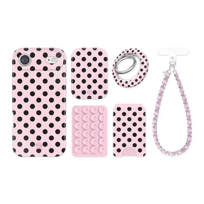 Princess Pink Polka Dot iPhone Bundle Set