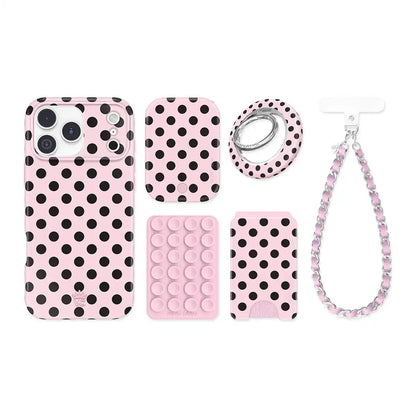 Princess Pink Polka Dot iPhone Bundle Set