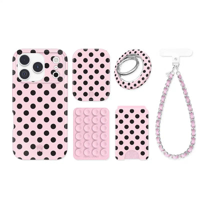Princess Pink Polka Dot iPhone Bundle Set