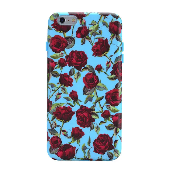 Blue Roses Floral iPhone Case