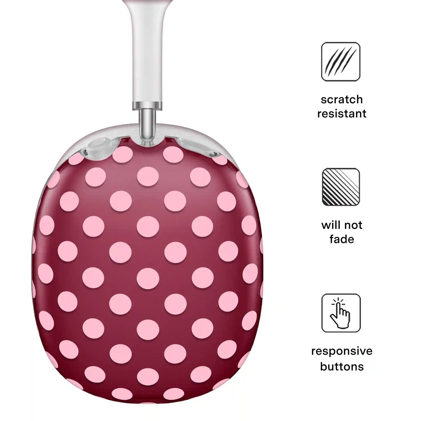 Raspberry Polka Dots AirPod Max Case
