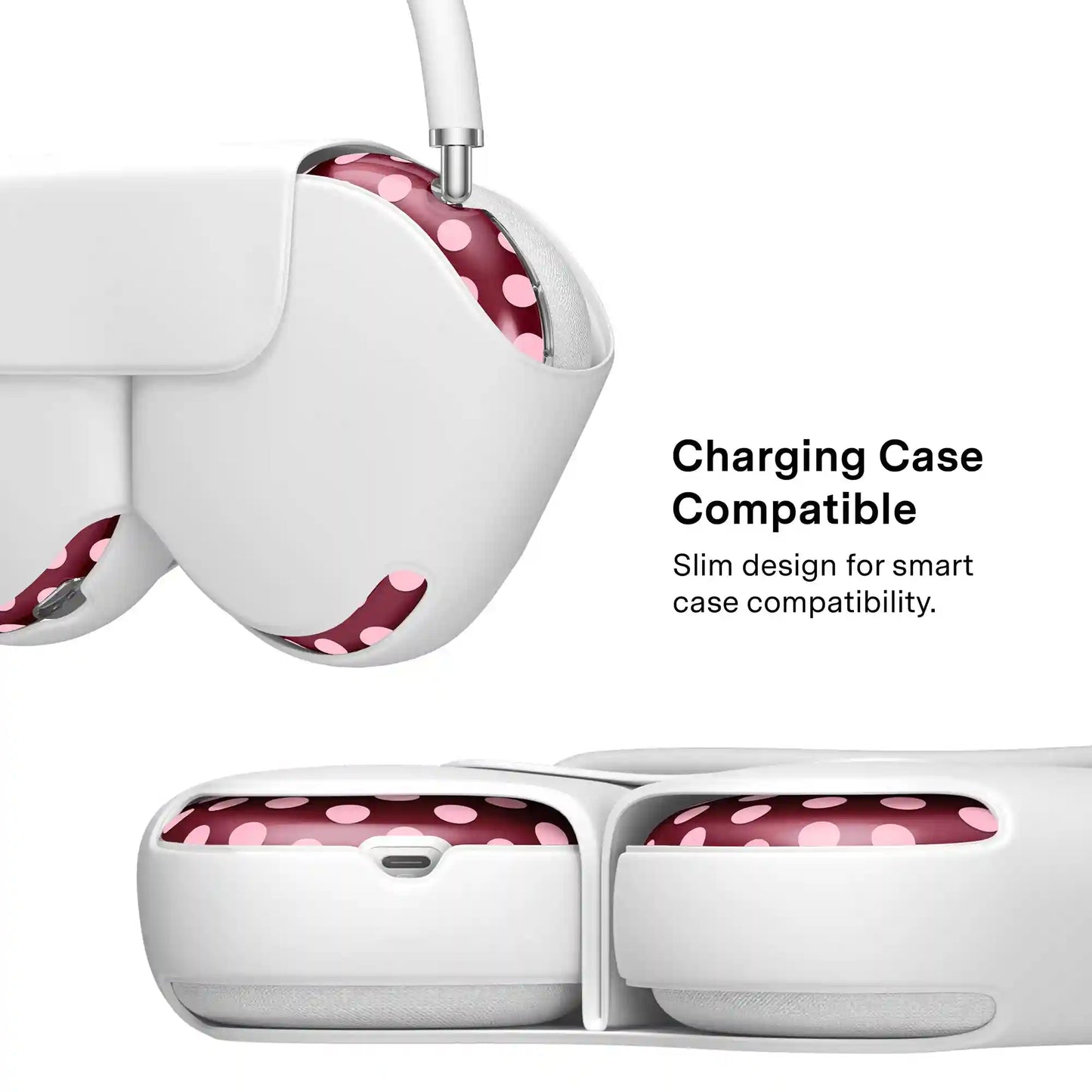 Raspberry Polka Dots AirPod Max Case