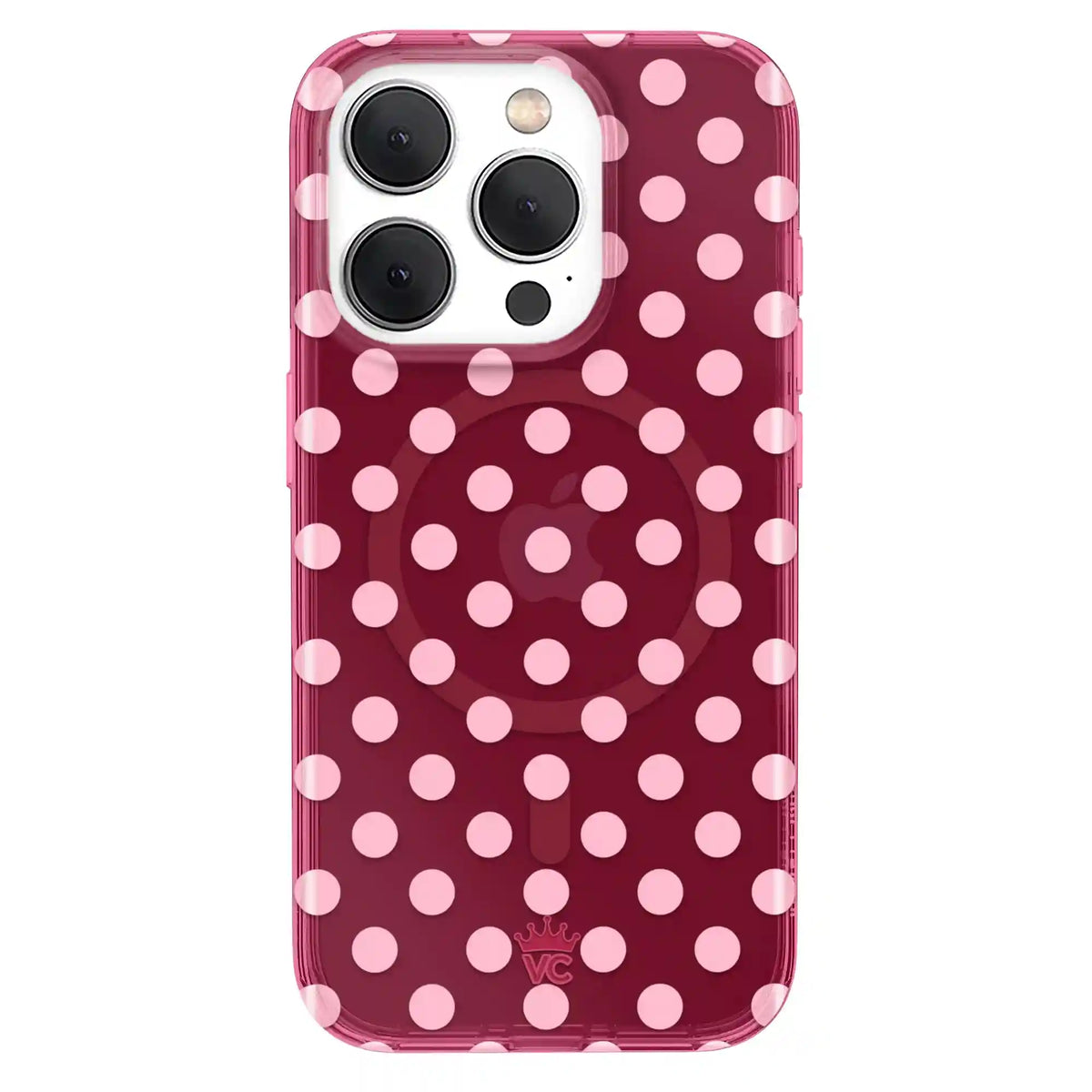 Raspberry Polka Dot iPhone Case