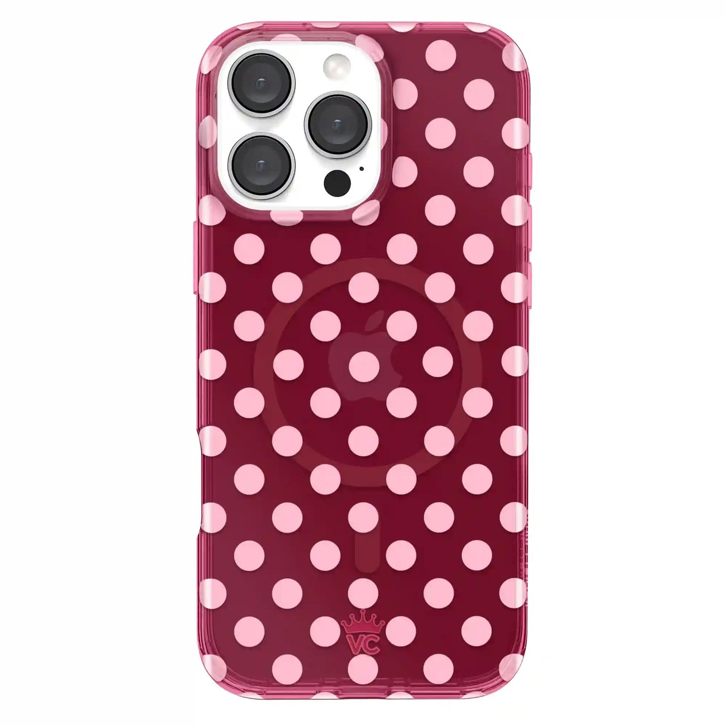 Raspberry Polka Dot iPhone Case