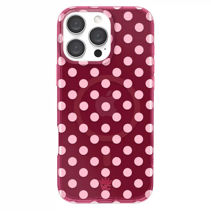 Raspberry Polka Dot iPhone Case