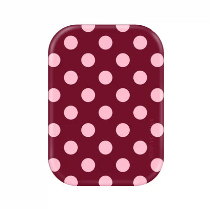 Raspberry Polka Dot Portable MagSafe Charger Power Pack