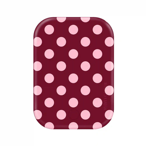 Raspberry Polka Dot Portable MagSafe Charger Power Pack