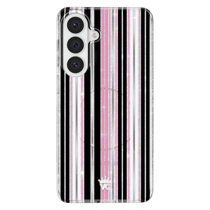 Pretty Punk Stripes Glitter Samsung Case