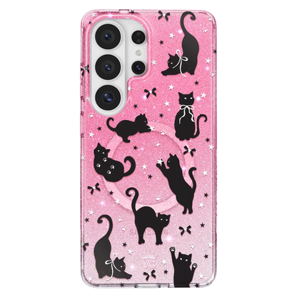 Lucky Kittens Glitter Samsung Case