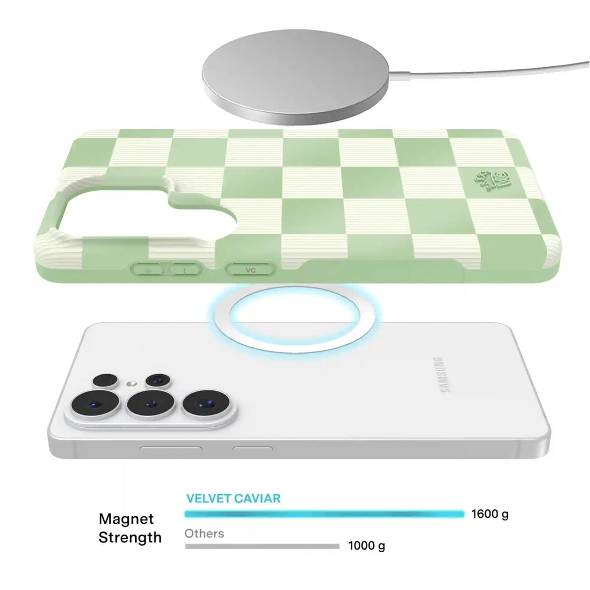 Pistachio Vibe Checkered Samsung Case