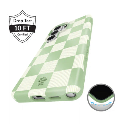 Pistachio Vibe Checkered Samsung Case