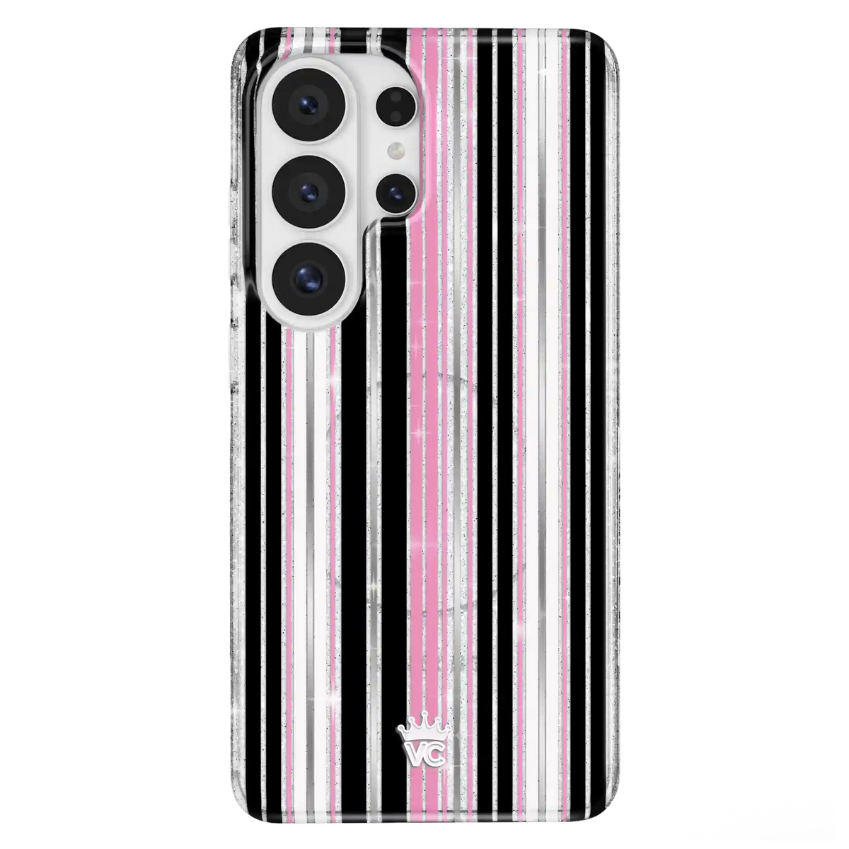 Pretty Punk Stripes Glitter Samsung Case