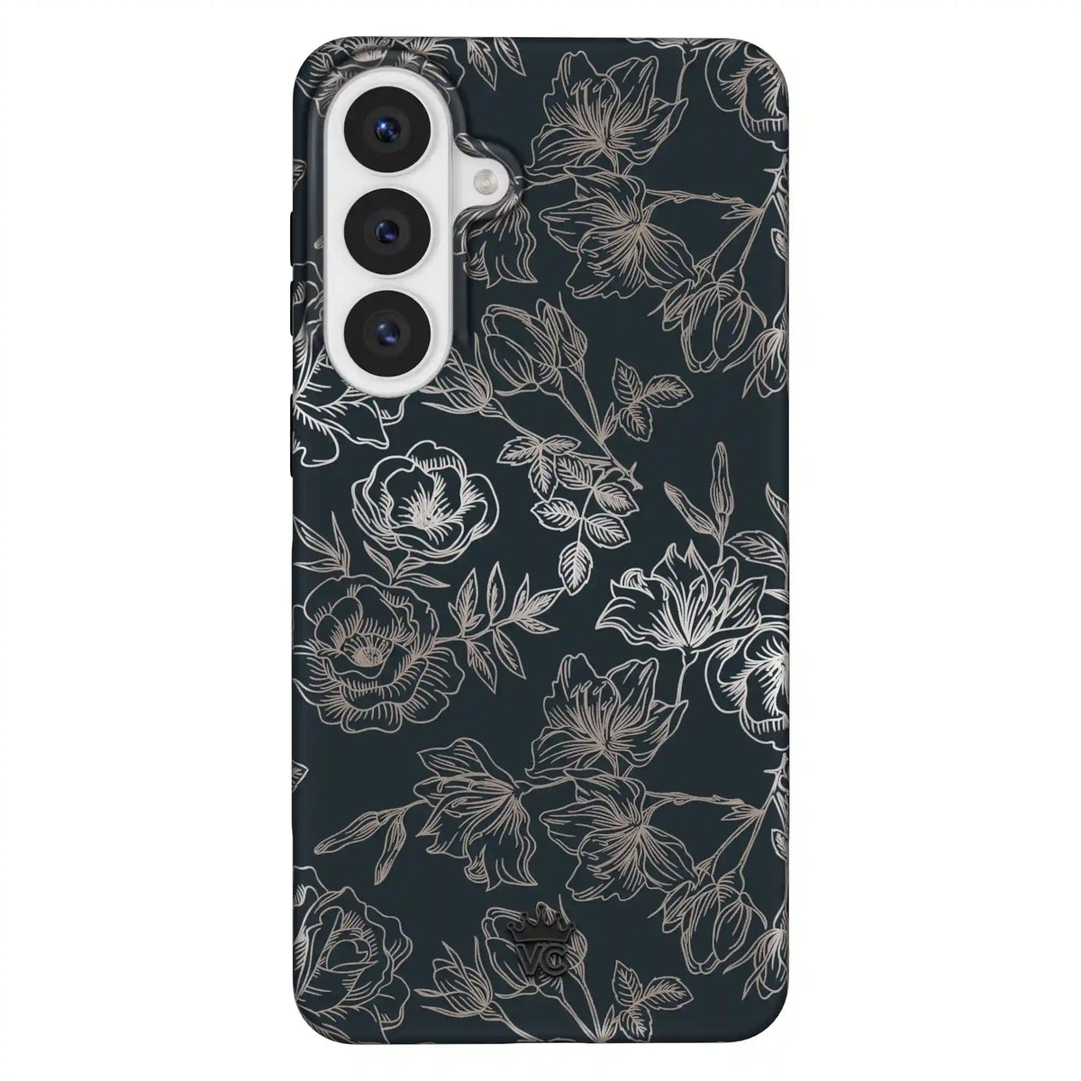Floral Rose Gold Chrome Samsung Galaxy Case