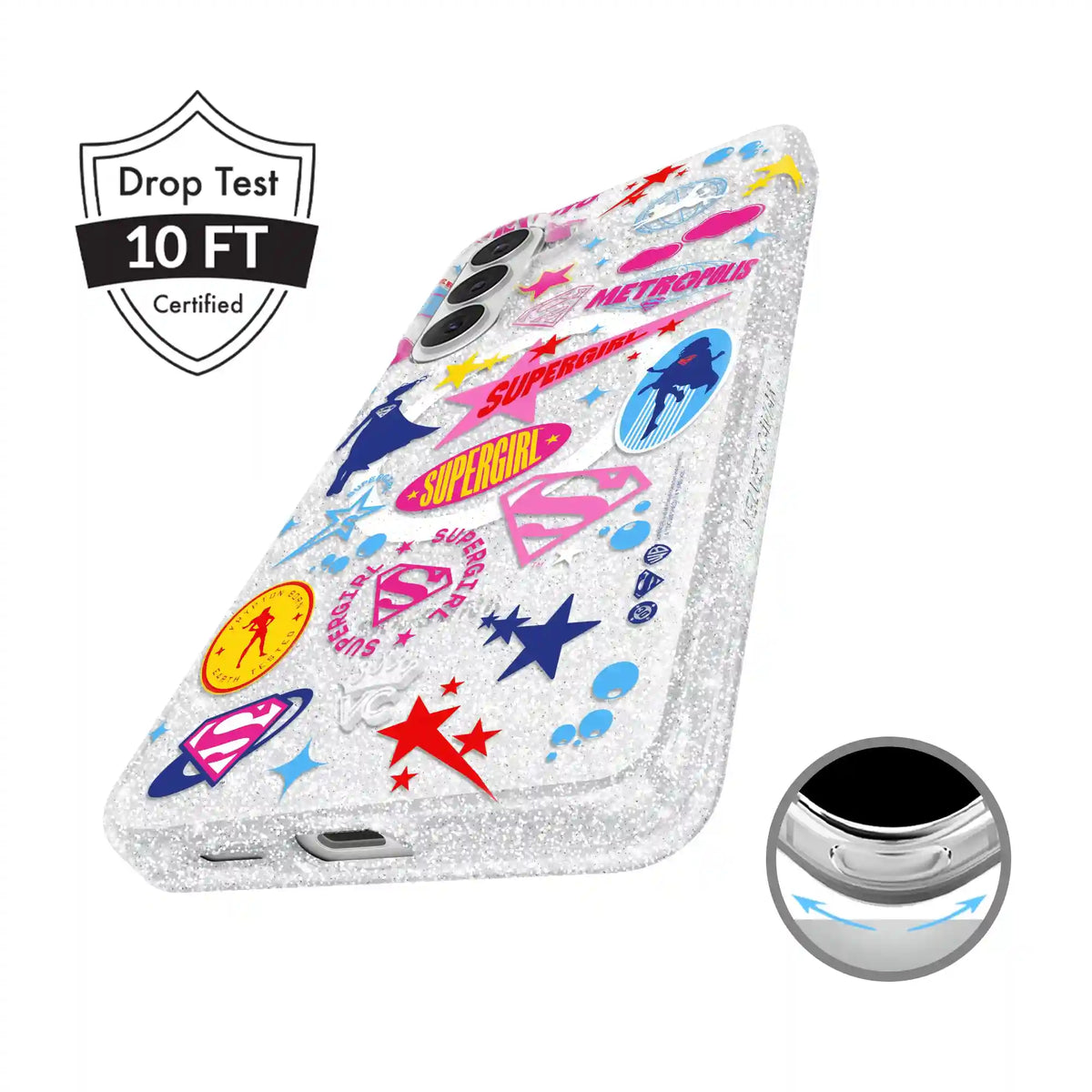 Supergirl Krypto Glitter Samsung Case