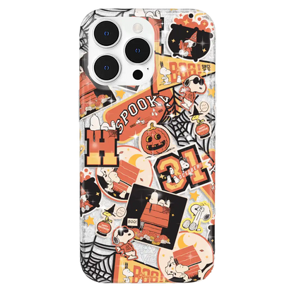 Snoopy Halloween Varsity Glitter iPhone Case