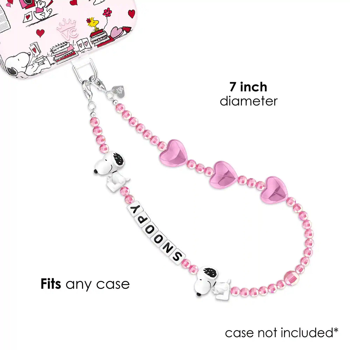 Snoopy Be Mine Phone Charm