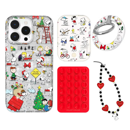 Snoopy Christmas Glitter iPhone Bundle Set - Grip