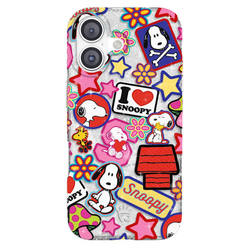 Snoopy Patchwork Glitter iPhone Case