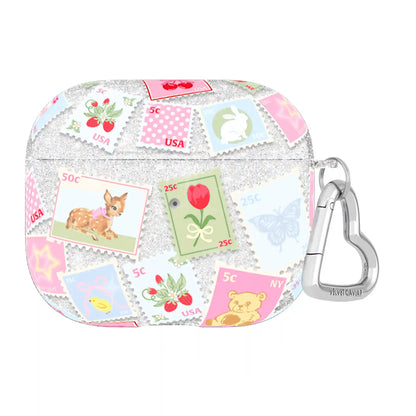 Spring Whimsy Stamps Glitter AirPod Case
