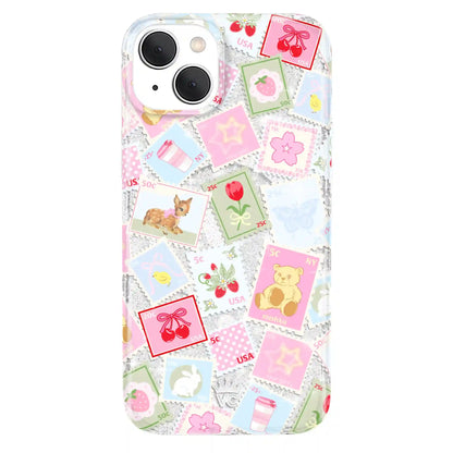 Spring Whimsy Stamps Glitter iPhone Case