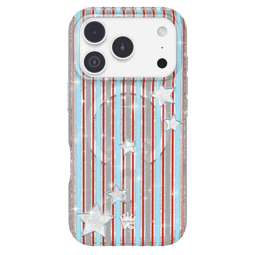 Stars & Stripes Glitter iPhone Case