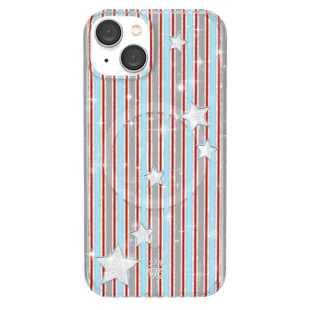 Stars & Stripes Glitter iPhone Case