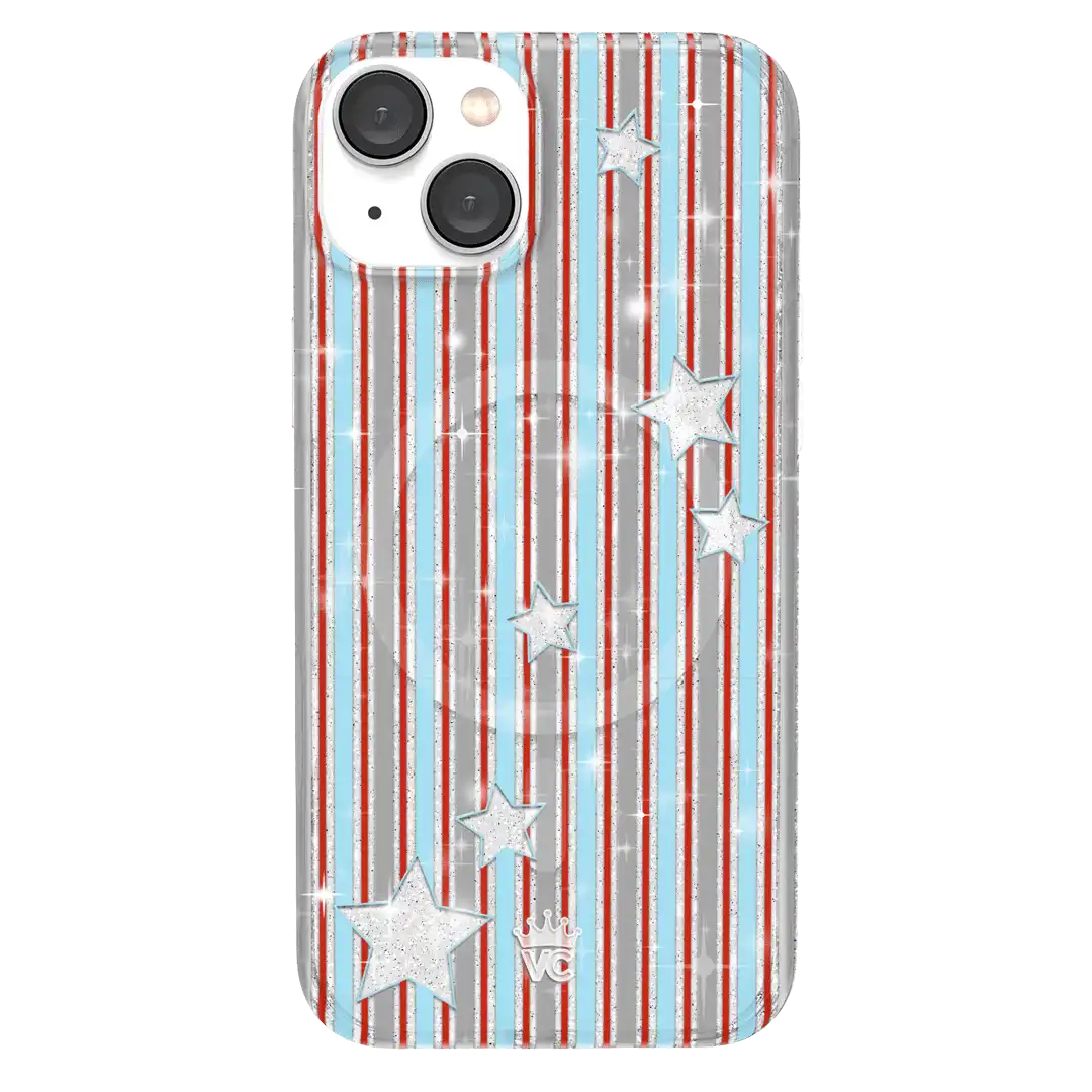 Stars & Stripes Glitter iPhone Case