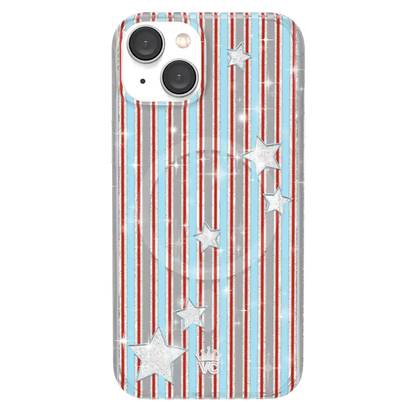 Stars & Stripes Glitter iPhone Case