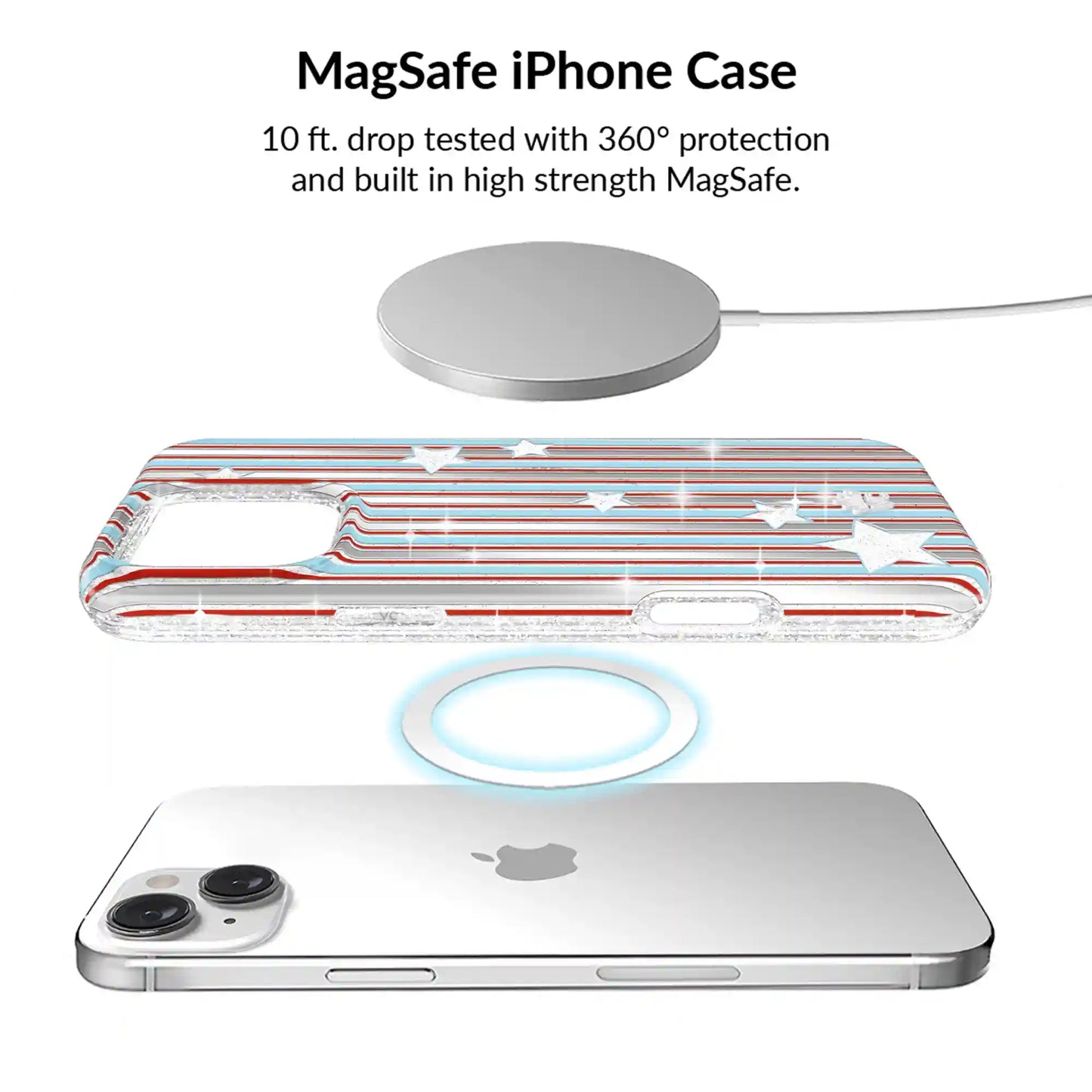 Stars & Stripes Glitter iPhone Bundle Set
